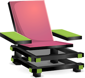 Pink modern armchair