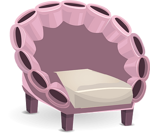 Pink shell fantasy armchair