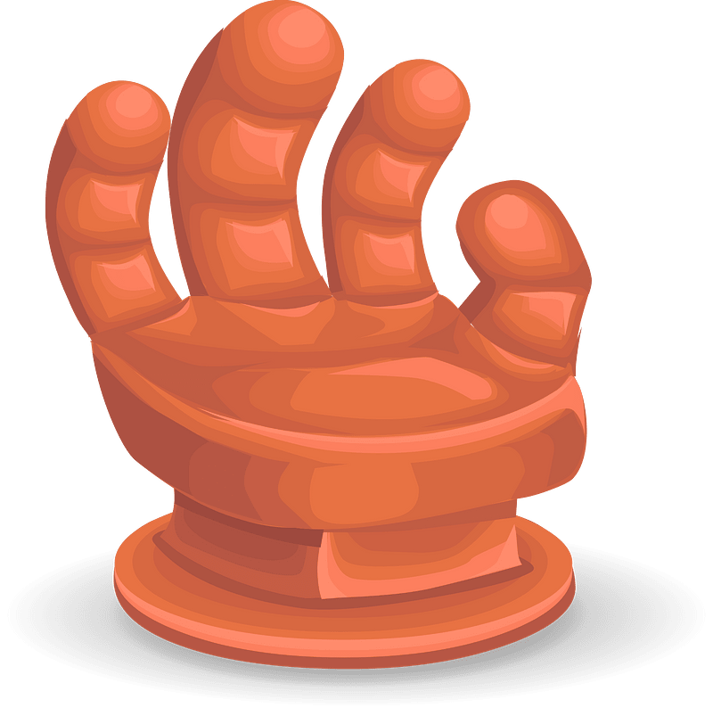 Red hand fantasy armchair