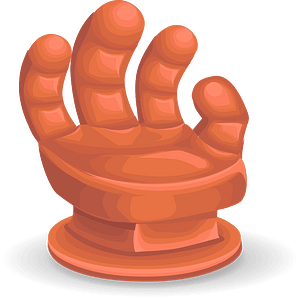 Red hand fantasy armchair