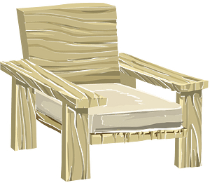 Wooden armchair