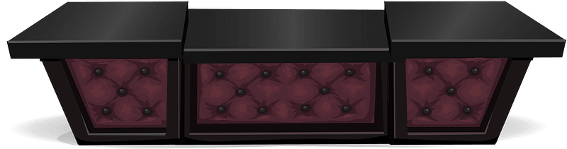 Billard black purple quilted counter