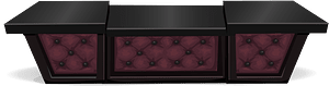 Billard black purple quilted counter