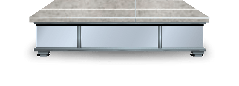 Icy blue counter