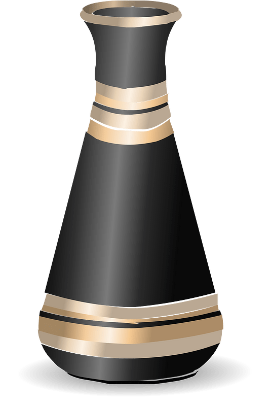 Black striped vase