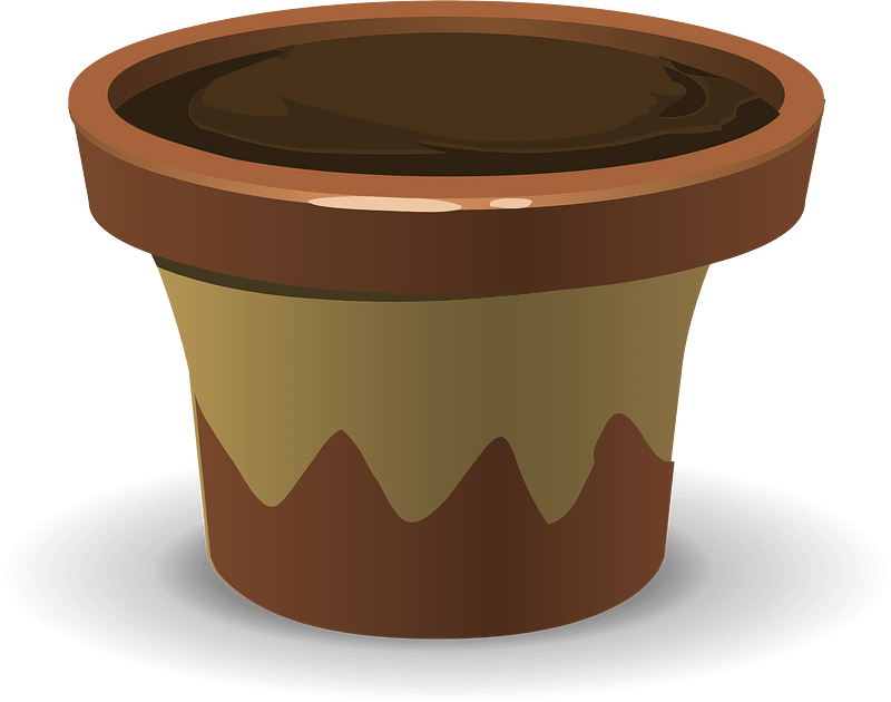 Brown pot table decor