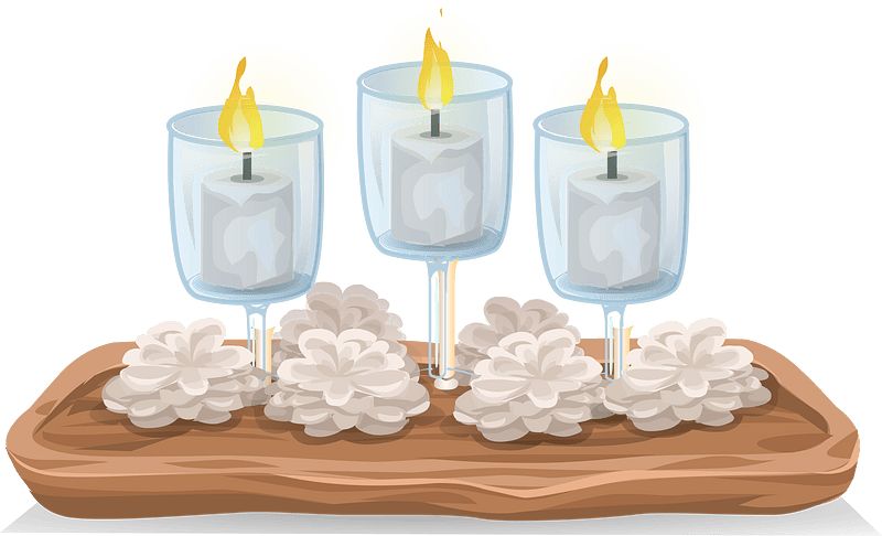 Glass candles centerpiece table decor