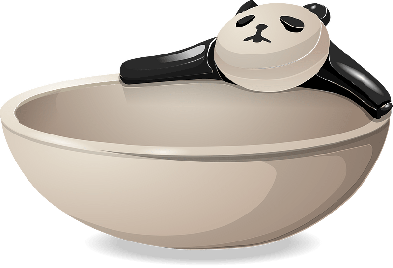 Panda bowl table decor