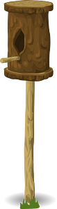 Wooden bird house