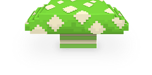 Green 8bit mushroom fantasy desk