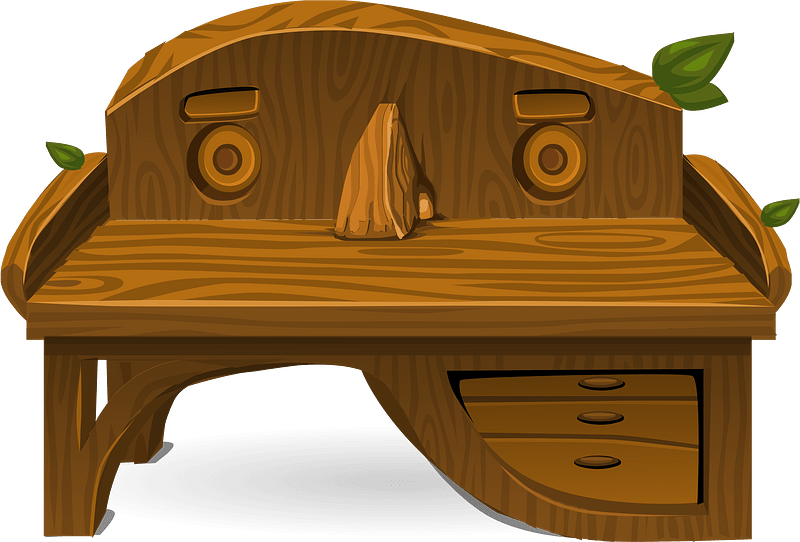 Wooden brown desk