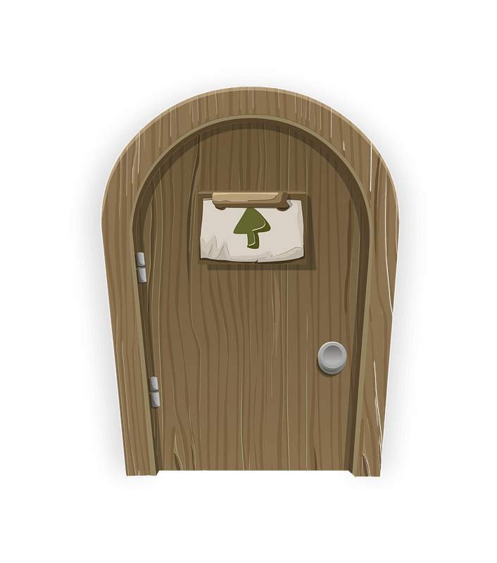 Basic round green door