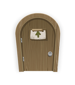 Basic round green door
