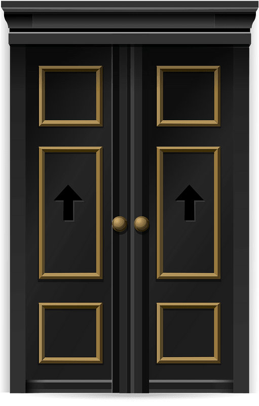 Black polished door