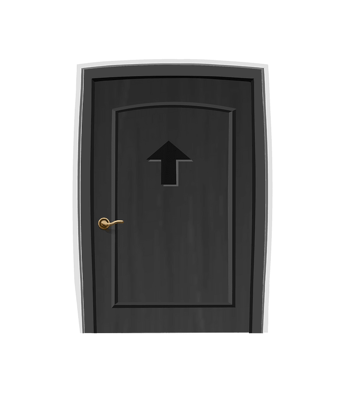 Black rectangle door