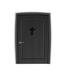 Black rectangle door