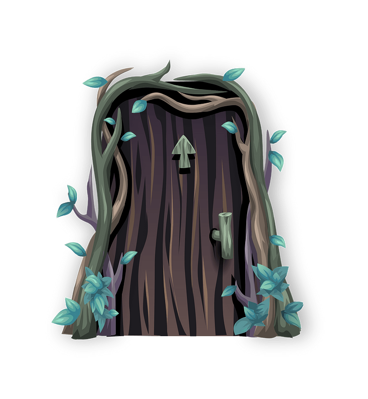 Brown vine fantasy door