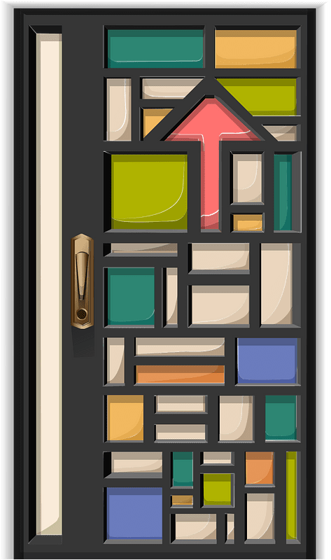 Color glass door