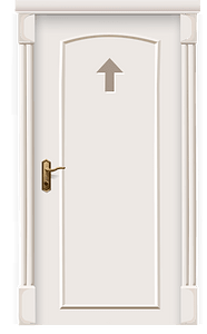 Color painting white door