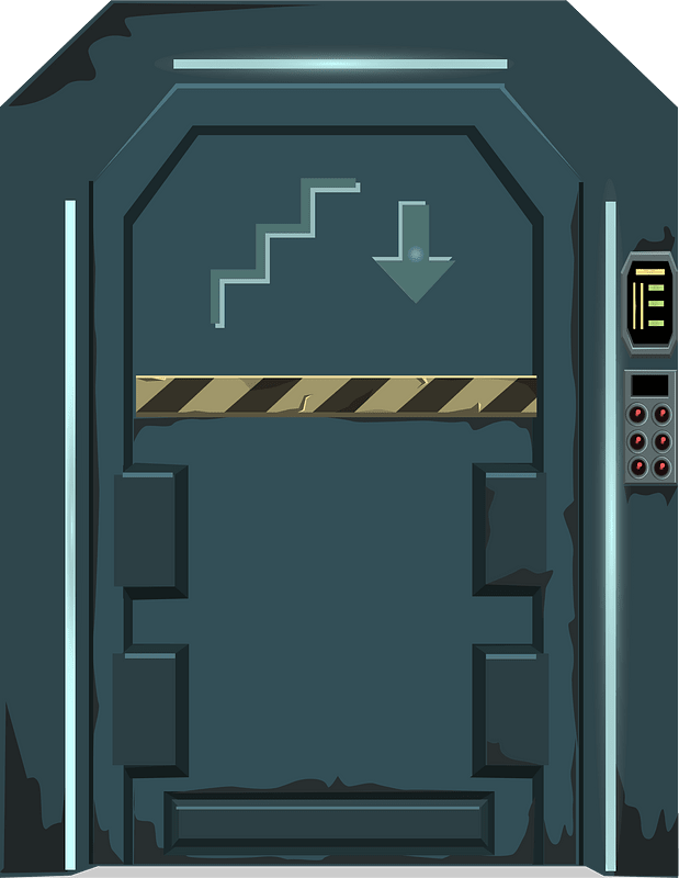 Darkblue spaceship door