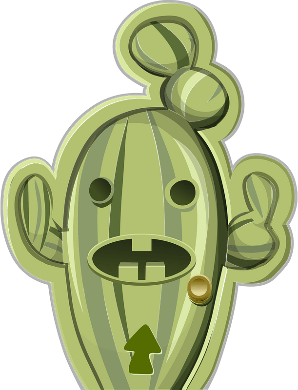 Green cactus fantasy door