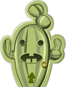 Green cactus fantasy door