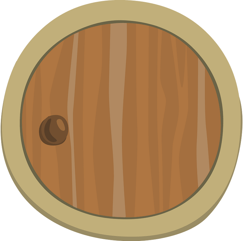 Round orange door