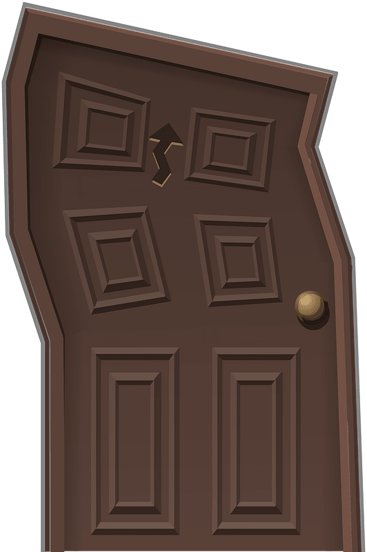 Wacky brown door