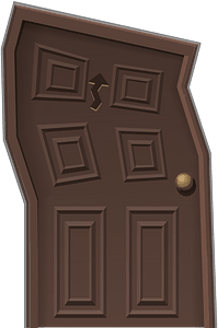 Wacky brown door