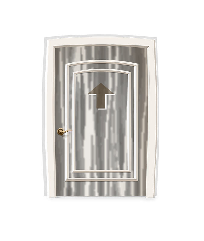 White rectangle door