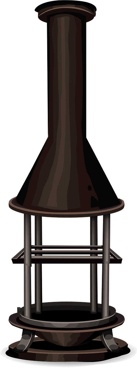 Black steel tall fireplace