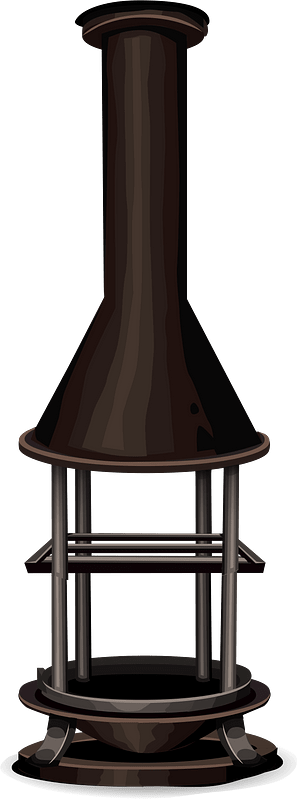 Black steel tall fireplace