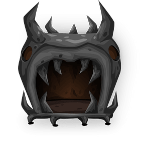 Grey horror hell fireplace