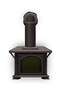 Grey stove fireplace