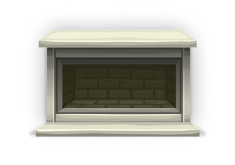 Modern white fireplace