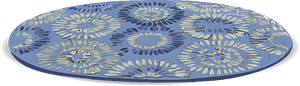Blue fireworks rug