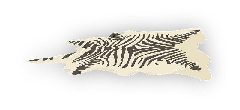 Faux zebra skin rug