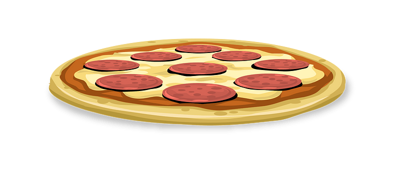 Pepperoni pizza rug