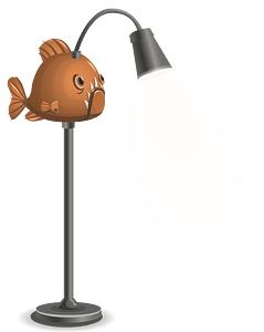 Angler fish fantasy floor lamp