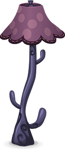 Purple voyage floor lamp