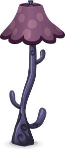 Violet voyage floor lamp