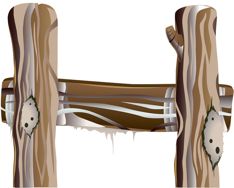 Brown log ladder