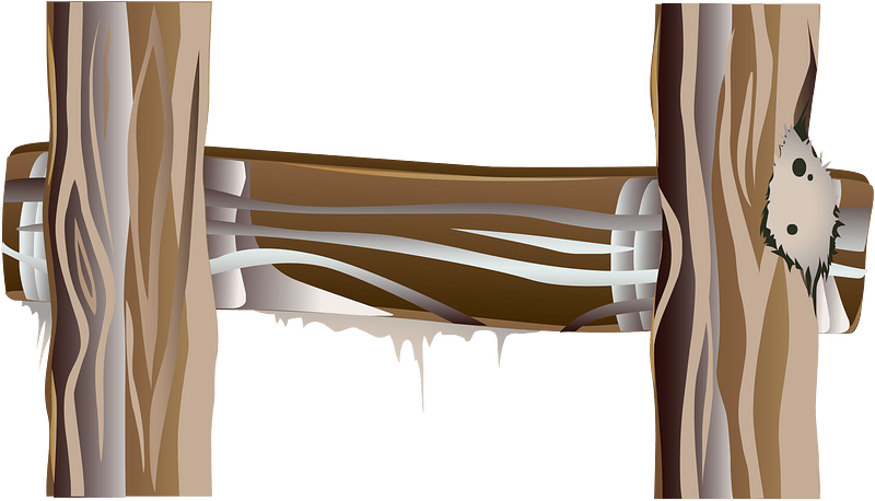 Brown log ladder