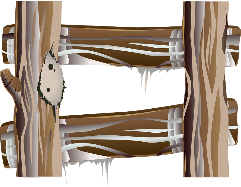 Brown log ladder