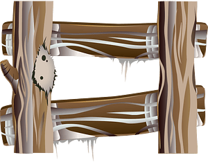 Brown log ladder