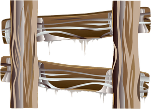 Brown log ladder