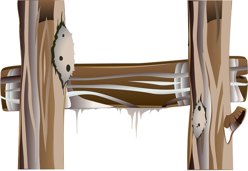 Brown log ladder