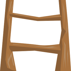 Brown log ladder
