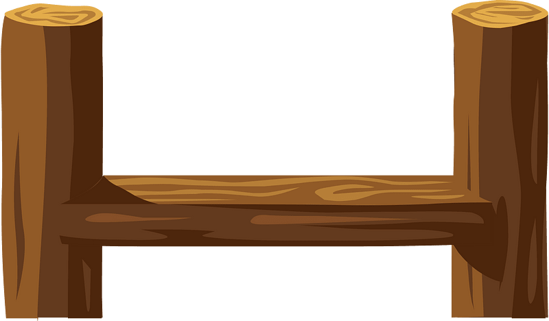 Brown log ladder