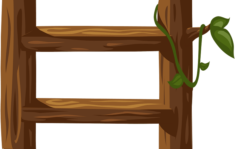 Brown log ladder